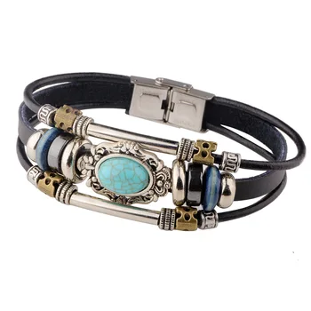 European and American Vintage Leather Bracelet Fashion DIY Baitao palace wind Bead Bracelet wholesale gift
European and American Vintage Leather Bracelet Fashion DIY Baitao palace wind Bead Bracelet wholesale gift