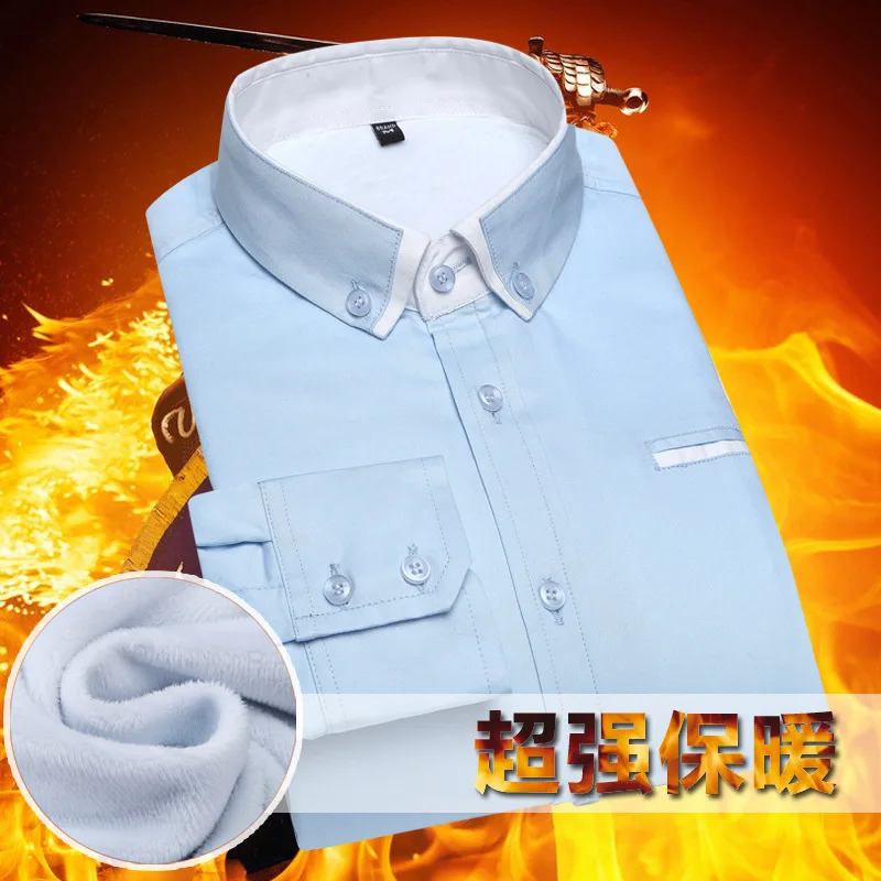 2018 New men casual shirt winter warm long sleeve shirts with thick velvet men's brand quality dress shirts male stripe shirts b
2018 New men casual shirt winter warm long sleeve shirts with thick velvet men's brand quality dress shirts male stripe shirts b