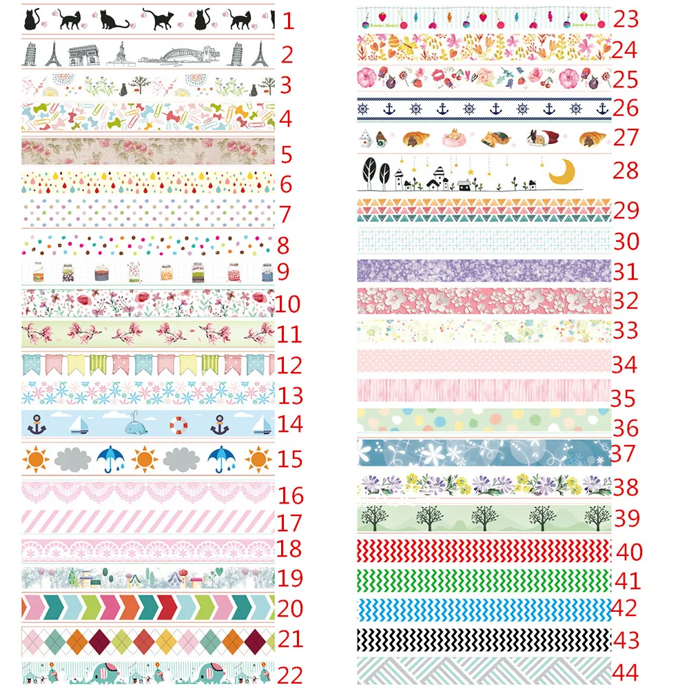 Decorative Adhesive Washi Tape Cinta Adhesiva Decorativa Scrapbooking Paper Masking Tape Sticker School Planner Accessories
Decorative Adhesive Washi Tape Cinta Adhesiva Decorativa Scrapbooking Paper Masking Tape Sticker School Planner Accessories