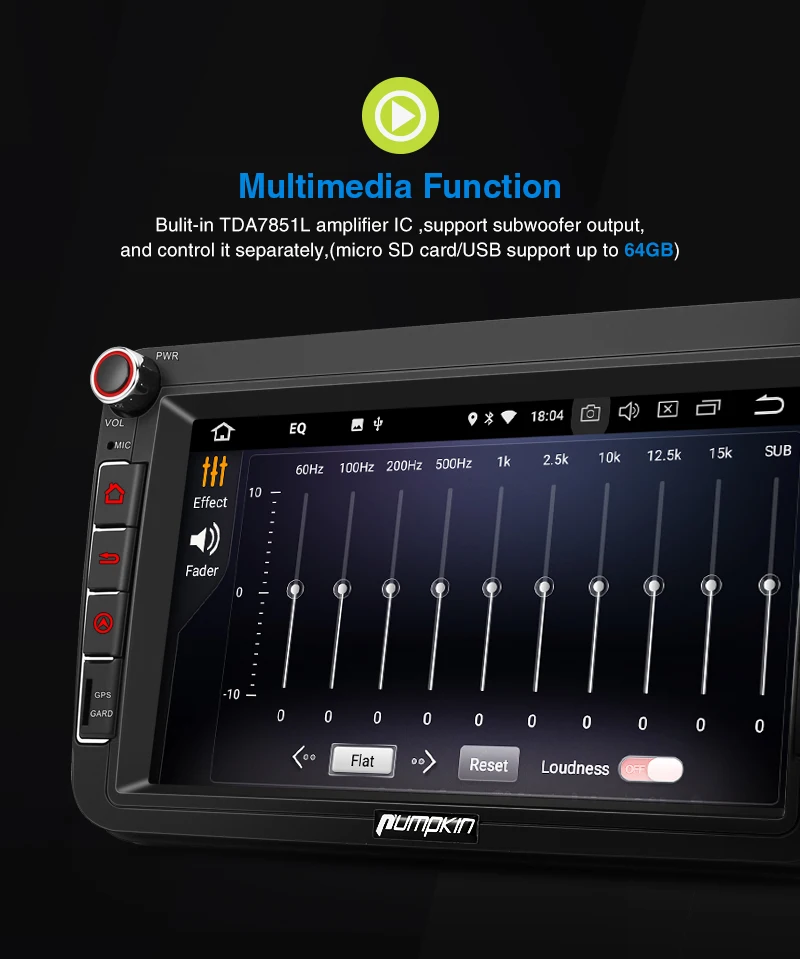 Best Pumpkin 2 Din 8"Android 9.0 GPS Autoradio Stereo Car Multimedia Player For Volkswagen/Golf/Skoda 4GB RAM 32GB ROM Wifi OBD2 DAB 23