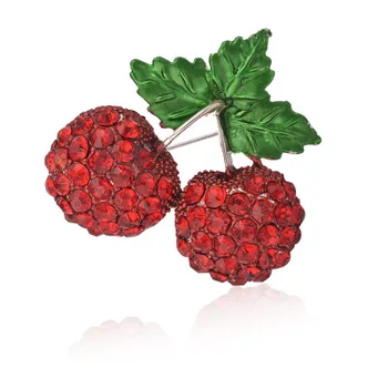 Deshow Red Enamel Cherry Brooches for Women Rhinestone Cherry Fruits Party Weddings Banquet Brooches Lover's New Year's Gifts
Deshow Red Enamel Cherry Brooches for Women Rhinestone Cherry Fruits Party Weddings Banquet Brooches Lover's New Year's Gifts