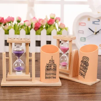 Creative Desktop timer Rotary hourglass pen container Students office stationery, wooden pens holder gift School organizer
Creative Desktop timer Rotary hourglass pen container Students office stationery, wooden pens holder gift School organizer