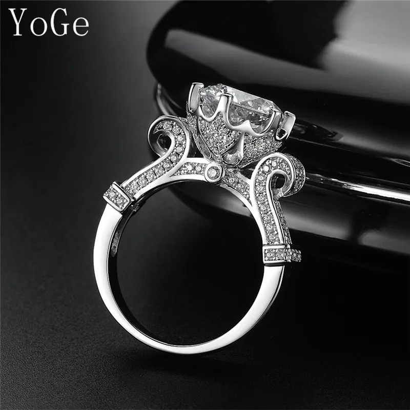 YoGe R0994C Luxury handmade 4ct imported created stone imported big stone queen wedding ring ,micro pave setting
YoGe R0994C Luxury handmade 4ct imported created stone imported big stone queen wedding ring ,micro pave setting