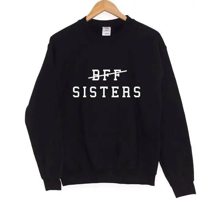 BFF Sisters Letters Print Women Sweatshirt Jumper Casual Hoodies For Lady Hipster Street Black Gray Drop Ship ZT-8
BFF Sisters Letters Print Women Sweatshirt Jumper Casual Hoodies For Lady Hipster Street Black Gray Drop Ship ZT-8