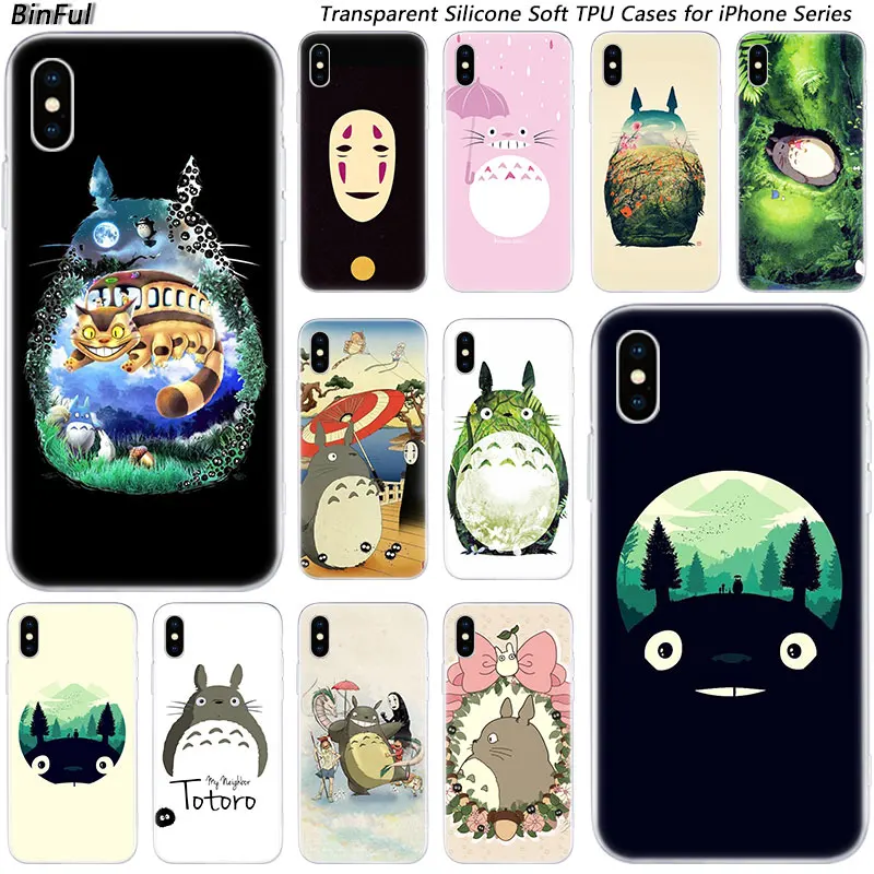 Hot My Neighbor Totoro Silicone Fashion Transparent Case for Apple iPhone 11 Pro XS MAX XR X 7 8 Plus 6 6s 5 5C 5S SE Cover | Мобильные