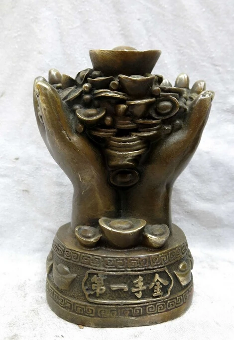 wholesale factory China feng shui brass copper beautiful money Yuanbao sculpture hand Statue
wholesale factory China feng shui brass copper beautiful money Yuanbao sculpture hand Statue