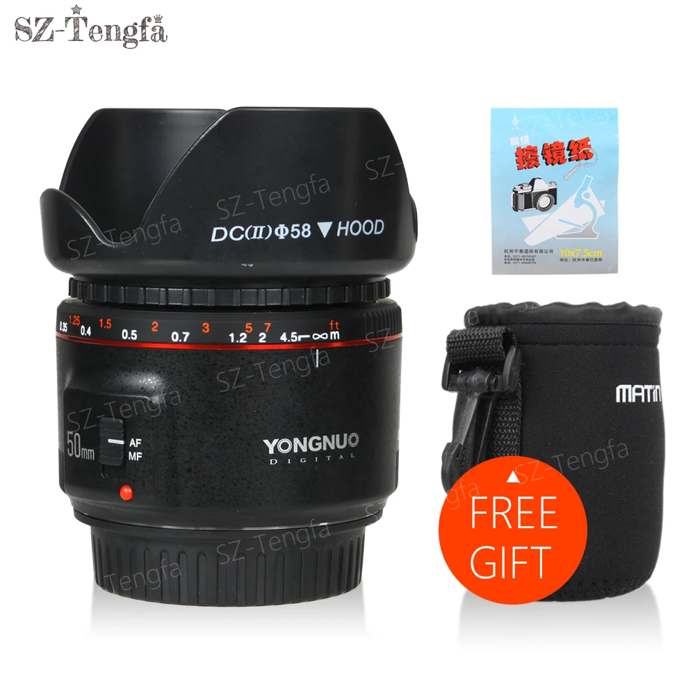 Yongnuo YN50MM F1.8 II AF/MF 0.35M Focus Distance Standard Prime Lens for Canon EOS EF Mount
Yongnuo YN50MM F1.8 II AF/MF 0.35M Focus Distance Standard Prime Lens for Canon EOS EF Mount