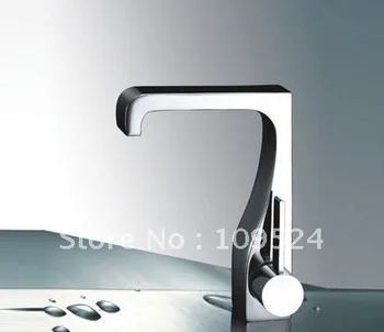FREE SHIPPING Modern Bathroom Sink Faucet chrome mixer tap Single Handle Chrome Centerset Bathroom Sink Faucet