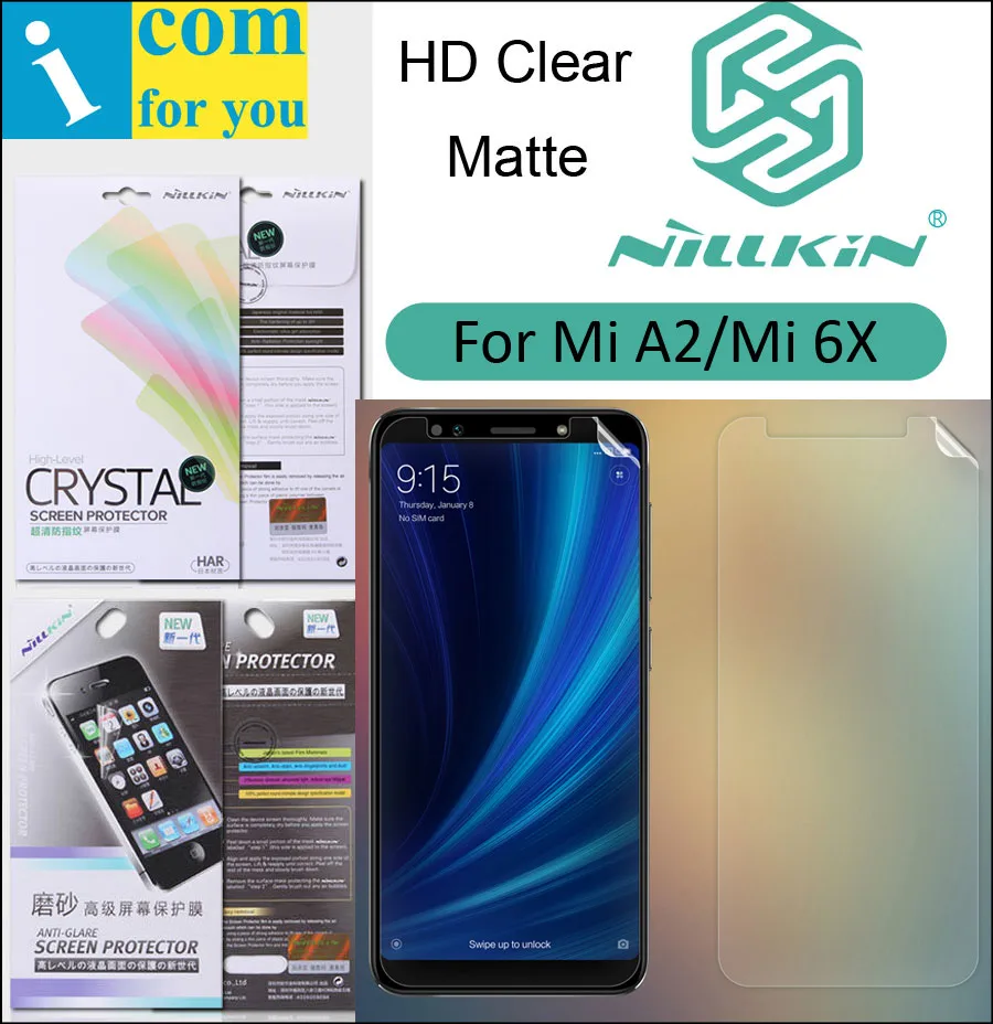 Nillkin Matte HD Clear Screen Protective Film For Xiaomi MiA2 Soft Transparent Crystal Mi A2 6X
Nillkin Matte HD Clear Screen Protective Film For Xiaomi MiA2 Soft Transparent Crystal Mi A2 6X