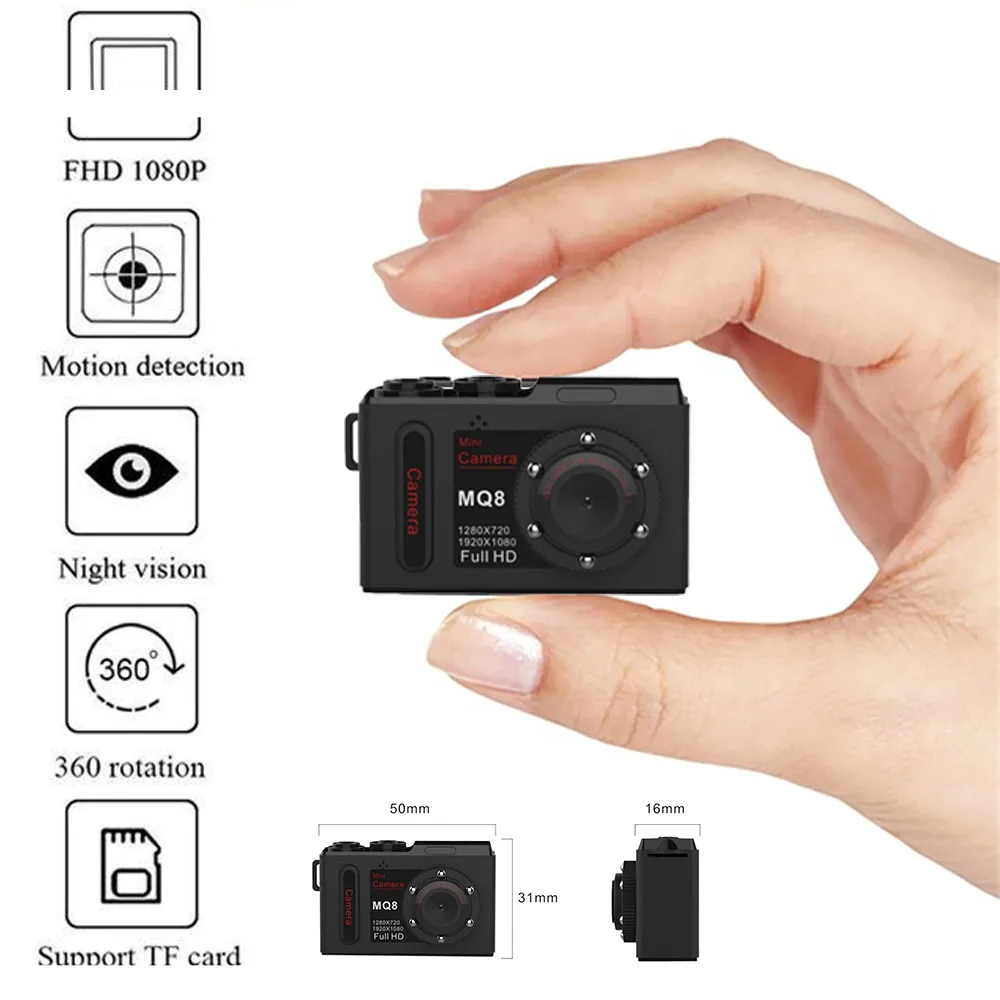 MQ8 Full HD 1080P Mini Car DV DVR Camera Camcorder Dashcam IR Night Vision Camco Camcorder Actie Kleine Camera Video DV Portable
MQ8 Full HD 1080P Mini Car DV DVR Camera Camcorder Dashcam IR Night Vision Camco Camcorder Actie Kleine Camera Video DV Portable