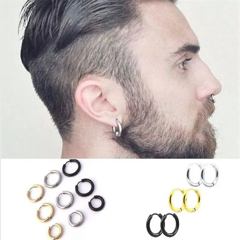 Punk Fashion Gold Black Silver Color Stainless Steel Stud Earring for Women & Men Helix Ear Piercings Nose Stud Fashion Jewelry
Punk Fashion Gold Black Silver Color Stainless Steel Stud Earring for Women & Men Helix Ear Piercings Nose Stud Fashion Jewelry