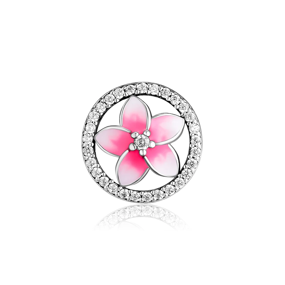 Fits Pandora Bracelets Pink Plumeria Silver Charm Genuine 925 Sterling Silver Women Beads for Jewelry Making kralen Wholesale
Fits Pandora Bracelets Pink Plumeria Silver Charm Genuine 925 Sterling Silver Women Beads for Jewelry Making kralen Wholesale
