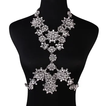 Fashion Luxury Women's Chain Body Necklace Waist Chain Pendant Crystal Flower Choker Statement Necklace Bridal Accessories
Fashion Luxury Women's Chain Body Necklace Waist Chain Pendant Crystal Flower Choker Statement Necklace Bridal Accessories
