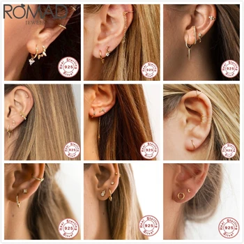 ROMAD Punk 925 Sterling Silver Earrings For Women/Men Ear Small Earrings Gothic Ear Bone Hoops Girl aretes earrings R5
ROMAD Punk 925 Sterling Silver Earrings For Women/Men Ear Small Earrings Gothic Ear Bone Hoops Girl aretes earrings R5