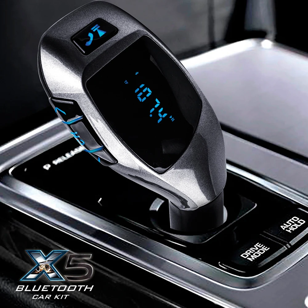 2016 X5 Bluetooth Handsfree FM Transmitter Car Kit MP3 Music Player Radio Adapter Work with TF Card U Disk For iPhone Smartphone
2016 X5 Bluetooth Handsfree FM Transmitter Car Kit MP3 Music Player Radio Adapter Work with TF Card U Disk For iPhone Smartphone