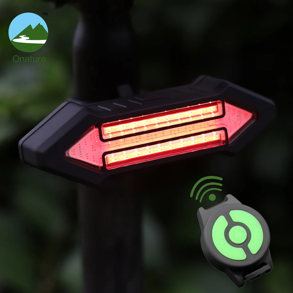 Onature Remote Control turn signal led bicycle rear light USB Rechargeable Smart Cycling Accessories Wireless bike tail light
Onature Remote Control turn signal led bicycle rear light USB Rechargeable Smart Cycling Accessories Wireless bike tail light