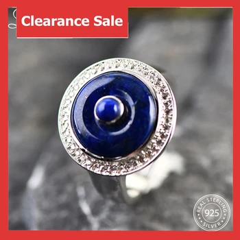 L&zuan Clearance Sale Real Natural Lapis Stone Ring in 925 Sterling Silver Adjustable Size for Woman Blue Gem Fine Ring Gift
L&zuan Clearance Sale Real Natural Lapis Stone Ring in 925 Sterling Silver Adjustable Size for Woman Blue Gem Fine Ring Gift