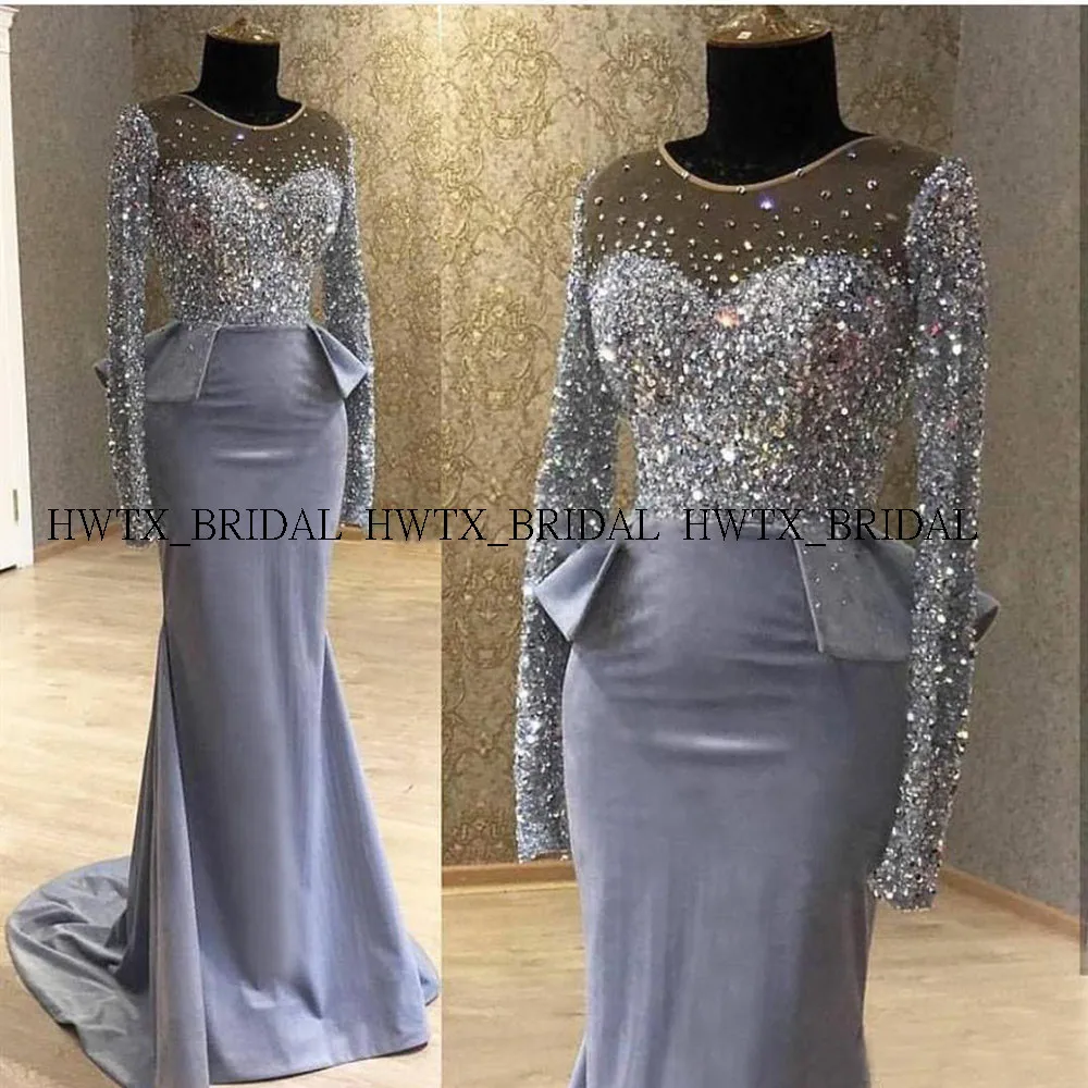 Luxury Crystal Evening Dress Illusion Long Sleeve Sexy Mermaid Formal Evening Gown 2019 Long Vestidos de fiesta de noche Custom
Luxury Crystal Evening Dress Illusion Long Sleeve Sexy Mermaid Formal Evening Gown 2019 Long Vestidos de fiesta de noche Custom