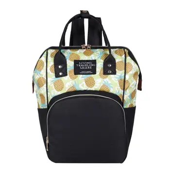 Fashion Pineapple Print Mommy Travel Backpack Large Capacity Nylon Maternity Nappy Top-handle Bags Baby Care Nursing Diaper Pack
Fashion Pineapple Print Mommy Travel Backpack Large Capacity Nylon Maternity Nappy Top-handle Bags Baby Care Nursing Diaper Pack