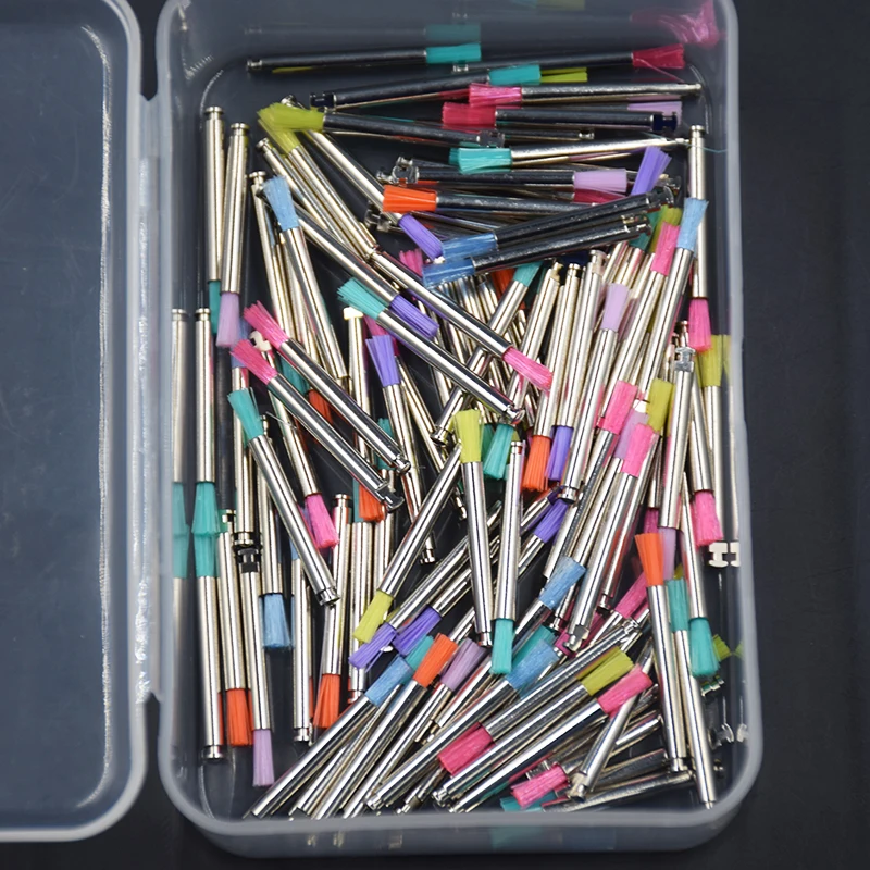 100 Pcs Dental Prophy Latch Flat Stick Shape Prophylaxis Polishing Nylon Polish Brush Cup Color Mixed Metal Shank
100 Pcs Dental Prophy Latch Flat Stick Shape Prophylaxis Polishing Nylon Polish Brush Cup Color Mixed Metal Shank