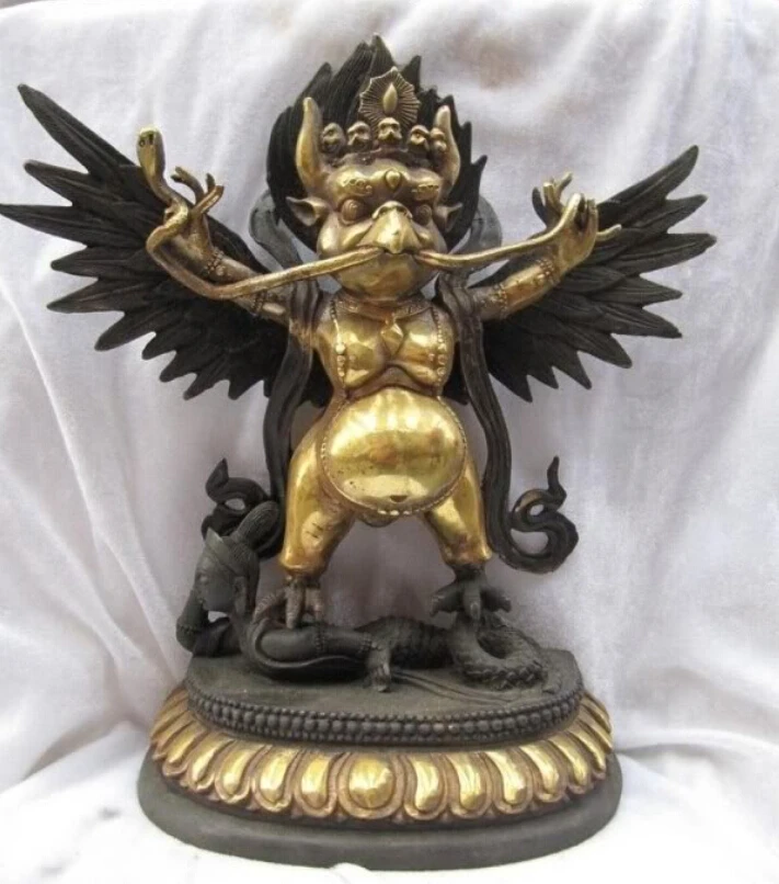 USPS to USA S2662 12 Tibet Folk Temple Classical Bronze Gild Garuda Bird God Setrap Buddha Statue (B0328)
USPS to USA S2662 12 Tibet Folk Temple Classical Bronze Gild Garuda Bird God Setrap Buddha Statue (B0328)