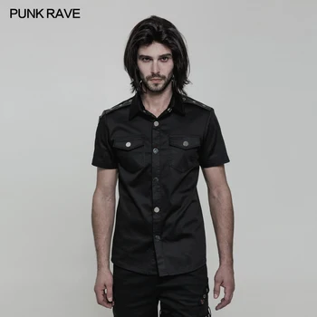 PUNK RAVE Men Casual Short Sleeve Blouse Steampunk Rock Cool Men Black Shirt Fashion Summer Streetwear Tops Shirt
PUNK RAVE Men Casual Short Sleeve Blouse Steampunk Rock Cool Men Black Shirt Fashion Summer Streetwear Tops Shirt