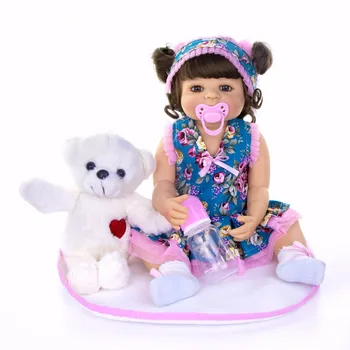 55cm Full Silicone Body Reborn Baby Doll Toy For Girl Vinyl Newborn Princess bebes reborn Toy Birthday Gift
55cm Full Silicone Body Reborn Baby Doll Toy For Girl Vinyl Newborn Princess bebes reborn Toy Birthday Gift