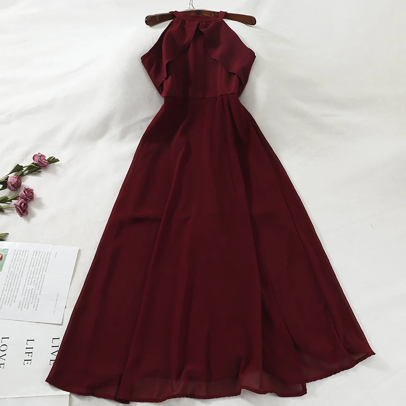 2019 Women Spring Summer Spaghetti Strap Halter Sleeveless Cross Dress New Casual Slim High Waist Chiffon Mesh Gauze Voile Dress
2019 Women Spring Summer Spaghetti Strap Halter Sleeveless Cross Dress New Casual Slim High Waist Chiffon Mesh Gauze Voile Dress