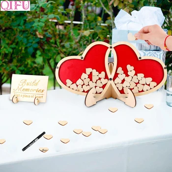 QIFU Double Heart Signature Guest Book Rustic Wedding Decoration Wedding Guest Book Wedding Event Party Decoration Supplies
QIFU Double Heart Signature Guest Book Rustic Wedding Decoration Wedding Guest Book Wedding Event Party Decoration Supplies