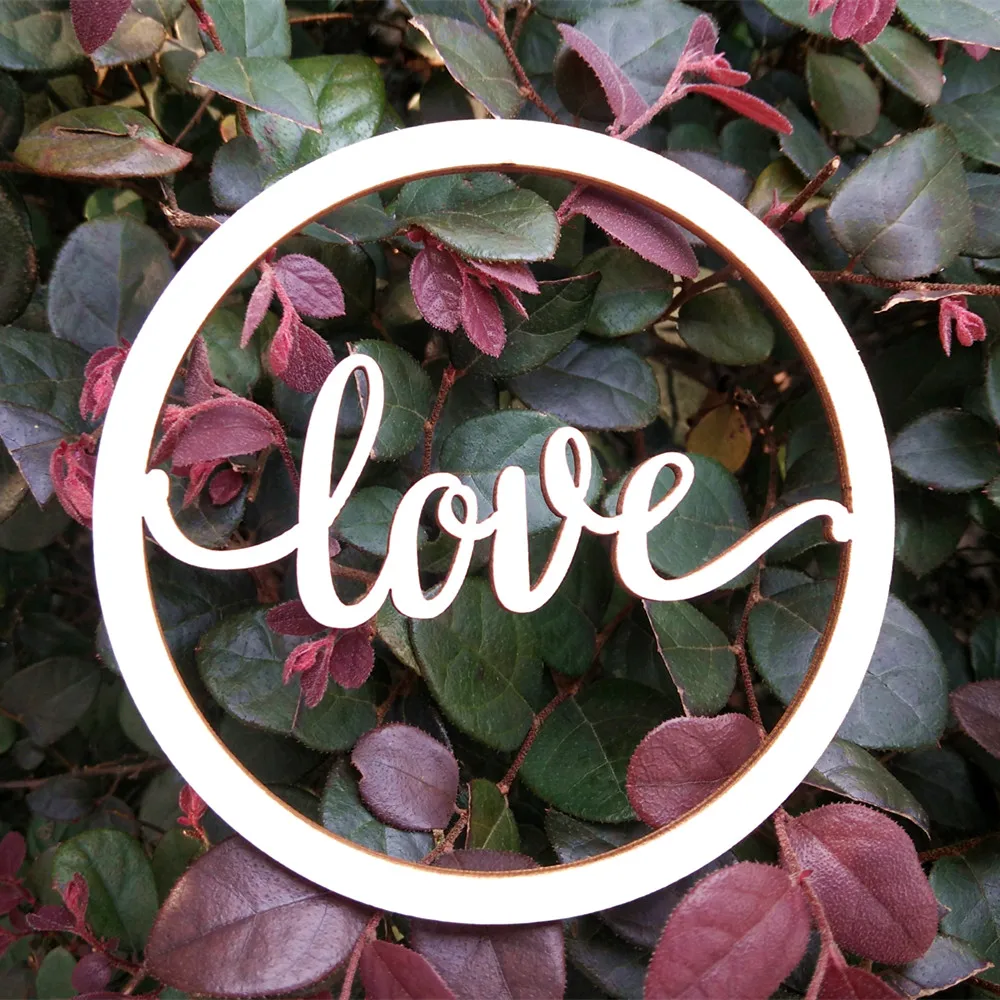 10pcs Wood Love Script Word Sign Laser Cut Unfinished Round Circle Wooden Greeting Signs Cursive Words Room Wedding Decors
10pcs Wood Love Script Word Sign Laser Cut Unfinished Round Circle Wooden Greeting Signs Cursive Words Room Wedding Decors