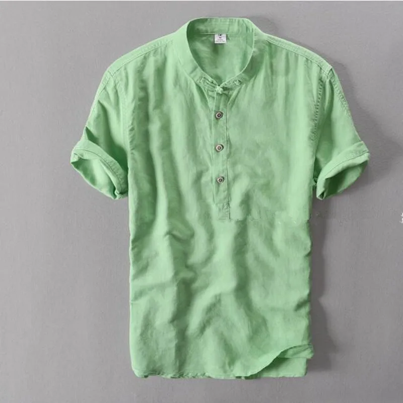 Helisopus Men Causal Linen Cotton Shirts Short Sleeve Mandarin Collar Solid Color Retro Shirt
Helisopus Men Causal Linen Cotton Shirts Short Sleeve Mandarin Collar Solid Color Retro Shirt