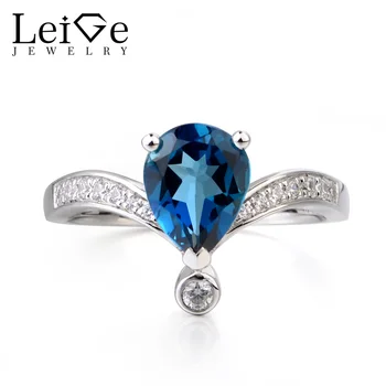 Leige Jewelry London Blue Topaz Ring Party Ring November Birthstone Pear Cut Blue Gemstone 925 Sterling Silver Ring for Women
Leige Jewelry London Blue Topaz Ring Party Ring November Birthstone Pear Cut Blue Gemstone 925 Sterling Silver Ring for Women