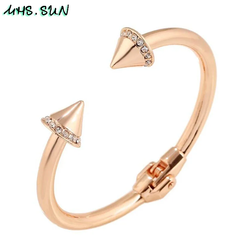 MHS.SUN 1Pcs/lot Fashion Women Bangle Rose Gold/Silver Color Personality Crystal Open Bangle Exaggerated Jewelry For Girls Lady
MHS.SUN 1Pcs/lot Fashion Women Bangle Rose Gold/Silver Color Personality Crystal Open Bangle Exaggerated Jewelry For Girls Lady