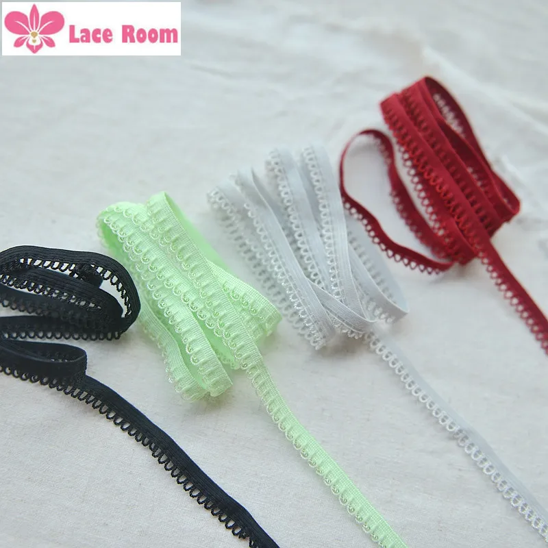 5 Meter 1cm wide Wood ear elastic rubber band Stretch lace trim Dark red/Black DIY underwear accessories
5 Meter 1cm wide Wood ear elastic rubber band Stretch lace trim Dark red/Black DIY underwear accessories