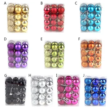 24Pcs/Lot Colorful Glitter Christmas Balls Ornament Hanging Baubles Decoration For Christmas Party Decoration Dropshipping
24Pcs/Lot Colorful Glitter Christmas Balls Ornament Hanging Baubles Decoration For Christmas Party Decoration Dropshipping