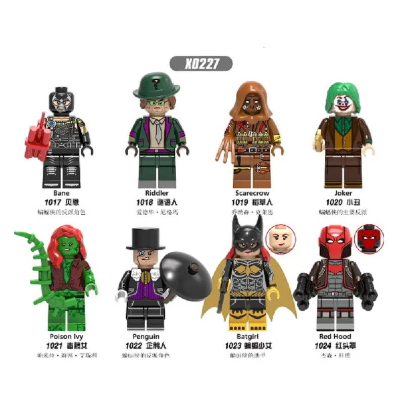 Single Super Hero Bane Riddler Figure Scarecrow Joker Poison Ivy Penguin Batgirl Red Hood Kits Buidling Blocks Brick Toys X0227
Single Super Hero Bane Riddler Figure Scarecrow Joker Poison Ivy Penguin Batgirl Red Hood Kits Buidling Blocks Brick Toys X0227