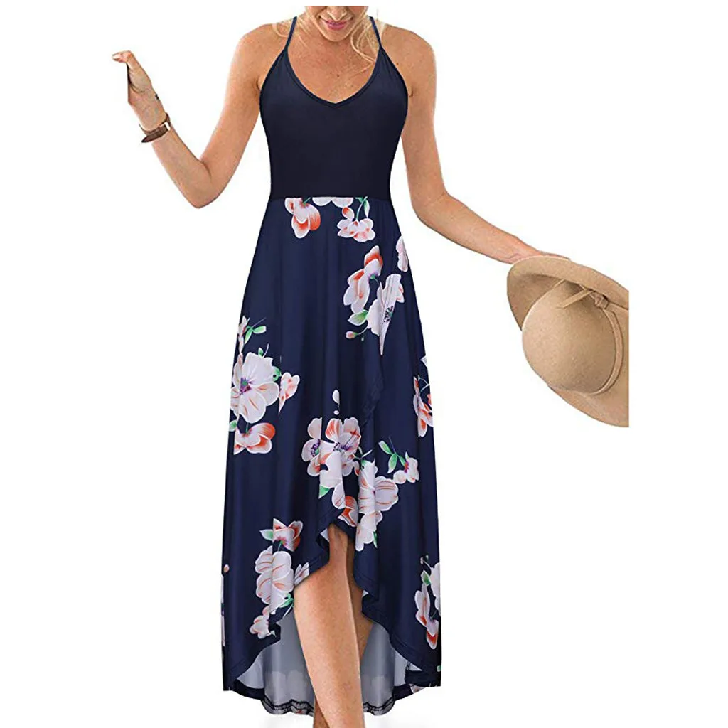 CHAMSGEND Women Dress 2019 Women Summer Fashion Leisure V-collar Sexy Printed Sleeveless Dresses Simple Wild Beach Dress Apr20
CHAMSGEND Women Dress 2019 Women Summer Fashion Leisure V-collar Sexy Printed Sleeveless Dresses Simple Wild Beach Dress Apr20