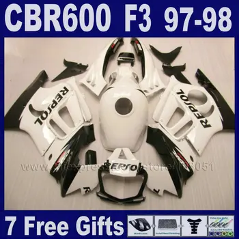 7gifts fairing black for Honda 1997CBR600F3 1998 CBR 600 F3 97 98 ABS plastic white fairings Tank cover
7gifts fairing black for Honda 1997CBR600F3 1998 CBR 600 F3 97 98 ABS plastic white fairings Tank cover