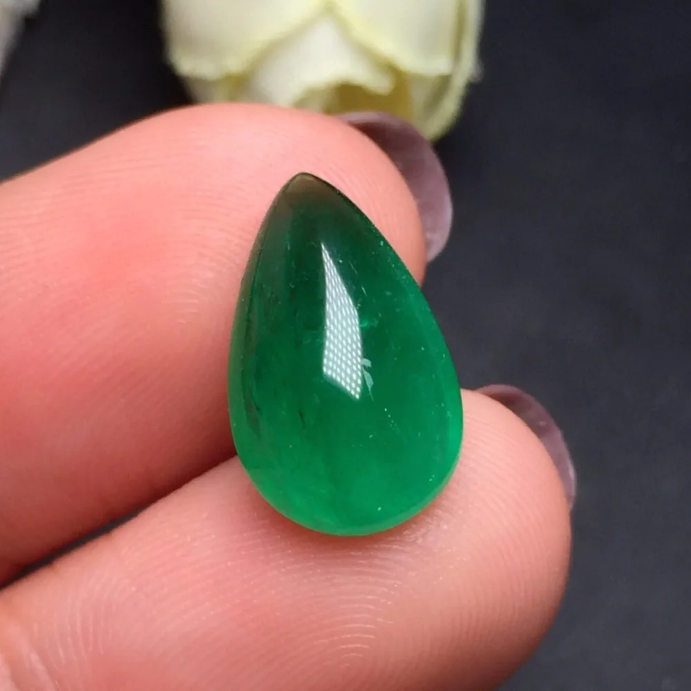 IGITL 5.31ct Cabochon Cut Minor Vivid Green Natural Emerald Gemstones Loose Gemstones Loose Stone Gems 
IGITL 5.31ct Cabochon Cut Minor Vivid Green Natural Emerald Gemstones Loose Gemstones Loose Stone Gems