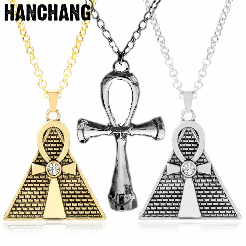 Mystic ER Egyptian Ankh Pyramids Cross Necklace Key Of Rhe Life Triangle Pendant Necklace Chain Fashion Jewelry
Mystic ER Egyptian Ankh Pyramids Cross Necklace Key Of Rhe Life Triangle Pendant Necklace Chain Fashion Jewelry