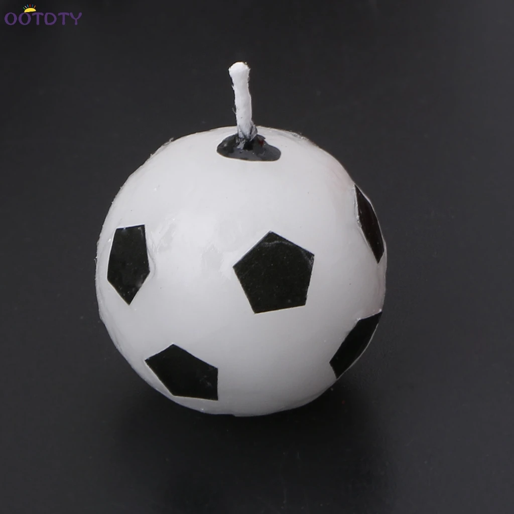 Soccer Ball Football Shape Happy Birthday Candle Cake Decorating