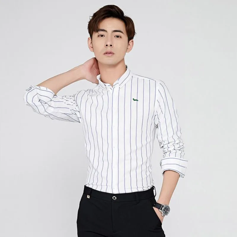 2018 New spring men casual blouses japan style long sleeve striped 100%cotton male shirts camisa masculina men's shirt
2018 New spring men casual blouses japan style long sleeve striped 100%cotton male shirts camisa masculina men's shirt
