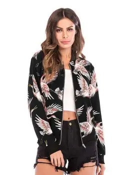 2019 Black Flamingo Print Zip Up Jacket Casual Streetwear Animal Bomber Jackets Women Athleisure Modern Lady Autumn Jackets
2019 Black Flamingo Print Zip Up Jacket Casual Streetwear Animal Bomber Jackets Women Athleisure Modern Lady Autumn Jackets