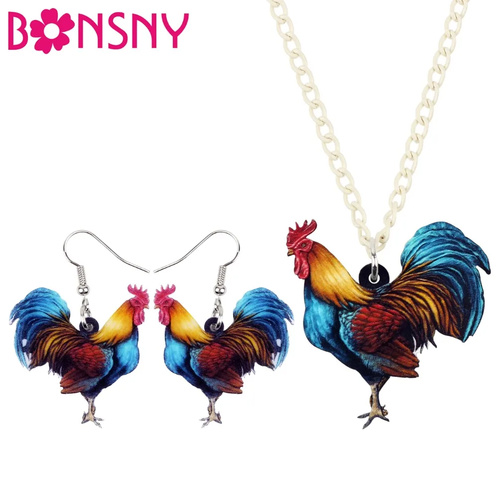 Bonsny Statement Acrylic Floral Chicken Rooster Earrings Necklace Farm Animal Jewelry Sets For Women Girls Ladies Dropshipping
Bonsny Statement Acrylic Floral Chicken Rooster Earrings Necklace Farm Animal Jewelry Sets For Women Girls Ladies Dropshipping