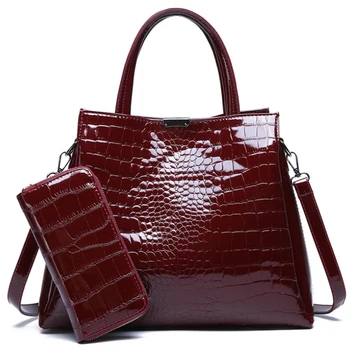 AUAU-Luxury Brand Crocodile Women Bag Patent Leather Women Handbags Set Large Capacity Shoulder Bag Female Tote Bags+Wallet
AUAU-Luxury Brand Crocodile Women Bag Patent Leather Women Handbags Set Large Capacity Shoulder Bag Female Tote Bags+Wallet
