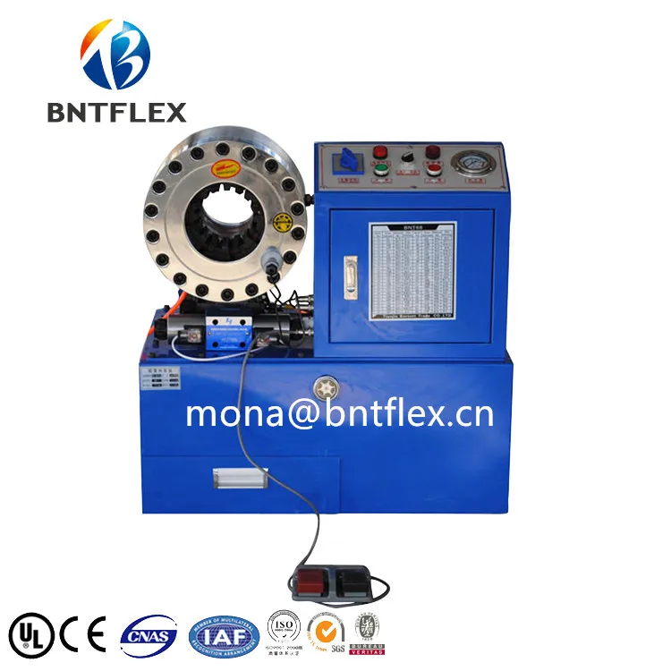 

Factory sales directly 380v 3kw 2 inch BNT68 Pipes Processing Hydraulic Hose Crimping Machine with 10 sets of dies