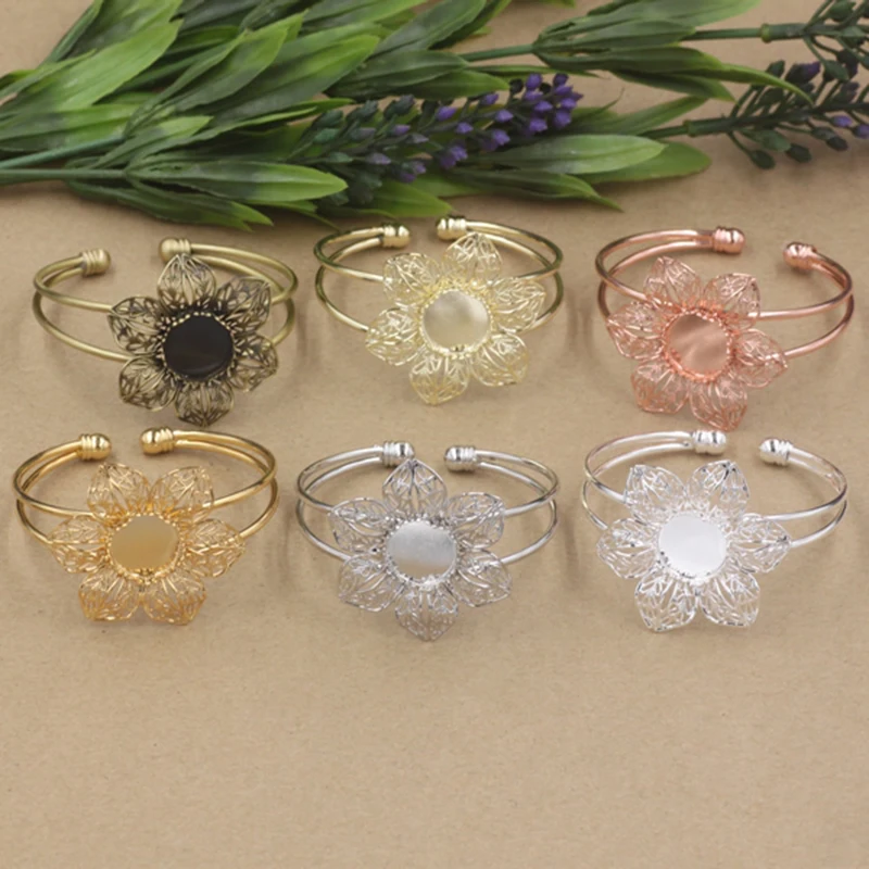 High Quality 15mm 6 Color Copper Material Bangle Base Bracelet Blank Findings Tray Bezel Setting Cabochon Cameo(08107)
High Quality 15mm 6 Color Copper Material Bangle Base Bracelet Blank Findings Tray Bezel Setting Cabochon Cameo(08107)