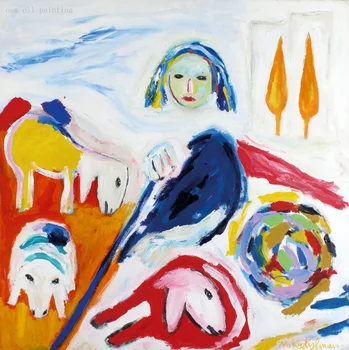 Hand-painted Wall Artwork Home Decor Paintings Top Reproduction Menashe Kadishman Handicraft Sheep Life Oil Painting on Canvas
Hand-painted Wall Artwork Home Decor Paintings Top Reproduction Menashe Kadishman Handicraft Sheep Life Oil Painting on Canvas