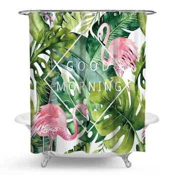 Flamingo Shower Curtain Pink Long Neck Animal Douchegordijn 3D Tropical Plants Green Leaves Bathroom Accessories Douche Gordijn
Flamingo Shower Curtain Pink Long Neck Animal Douchegordijn 3D Tropical Plants Green Leaves Bathroom Accessories Douche Gordijn