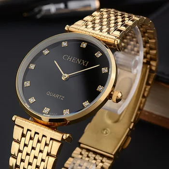 2018 Luxury Brand CHENXI Women Men Quartz Gold Watches Lady Diamond Waterproof Gold Watch Bracelet Casual Wristwatch reloj mujer
2018 Luxury Brand CHENXI Women Men Quartz Gold Watches Lady Diamond Waterproof Gold Watch Bracelet Casual Wristwatch reloj mujer
